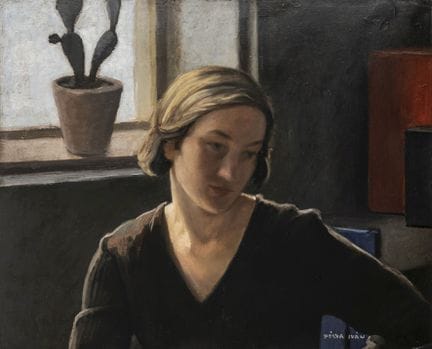 Polya, Ivan. Untitled. (Portrait of a Woman). Oil 