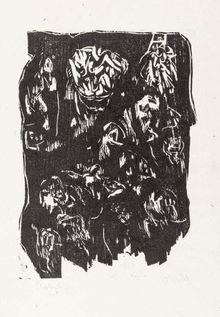 Jorn, Asger. Gelichter. Xilografía sobre papel de 
