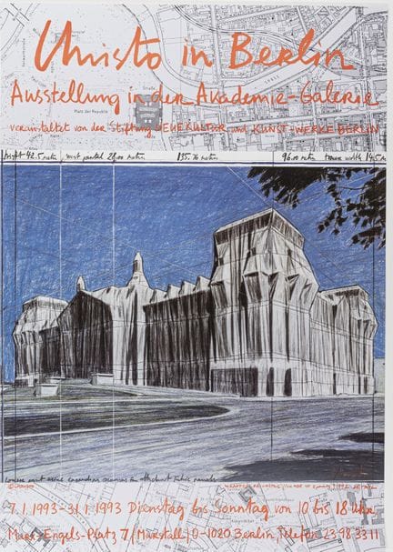Christo. 2 affiches d'exposition. Chacune imprimée