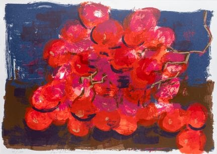 Fetting, Rainer. Raisins rouges. Lithographie en c