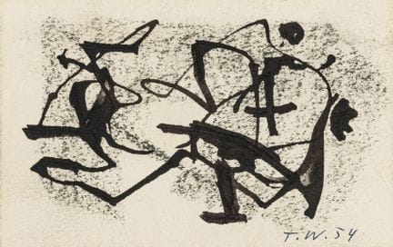 Werner, Theodor. Sans titre. Encre de Chine sur ca
