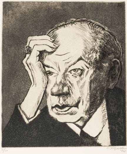 Felixmüller, Conrad. Le vieux poète. Portrait de R