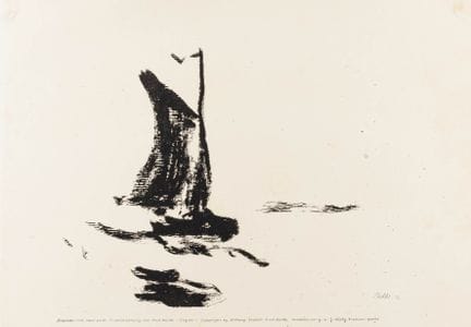 Nolde, Emil. «Segler». Litografía (basada en un di