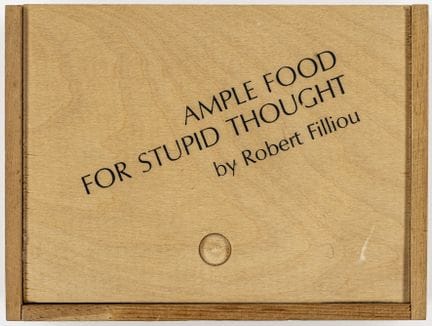 Fluxus - Filliou, Robert. Ample food for stupid th
