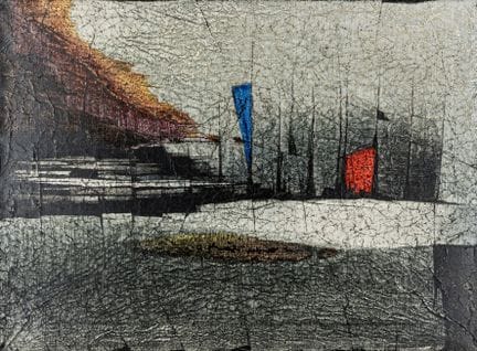 Jaenisch, Hans. TB #74. Oil on vellum, creased, mo
