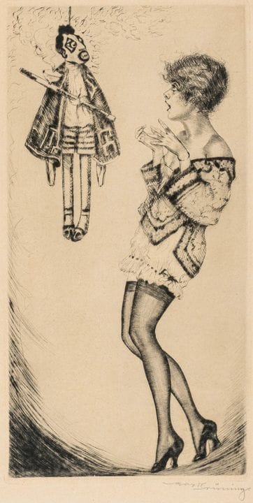 Brüning, Max. Opium. Gravure à la pointe sèche sur