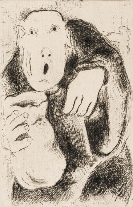 Chagall, Marc. L'Avarice. Planche n° 2 de « Les se