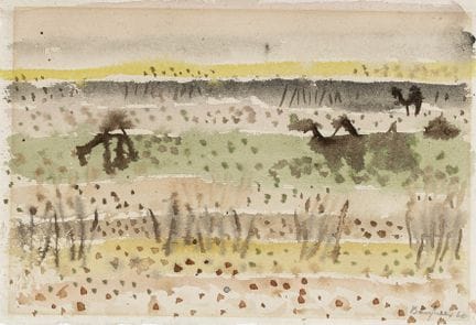 Bargheer, Eduard. Ohne Titel. (Steppe in Tunesien)