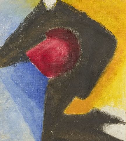 Buchholz, Erich. Red Spiral. Oil on hardboard. Sig