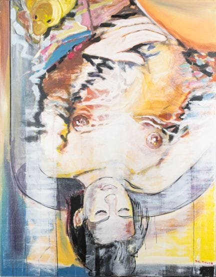 巴尔丁格，彼得。《抽水鸭》。布面丙烯画。右下角签名。1994年。画作尺寸：139.5 x 109 厘