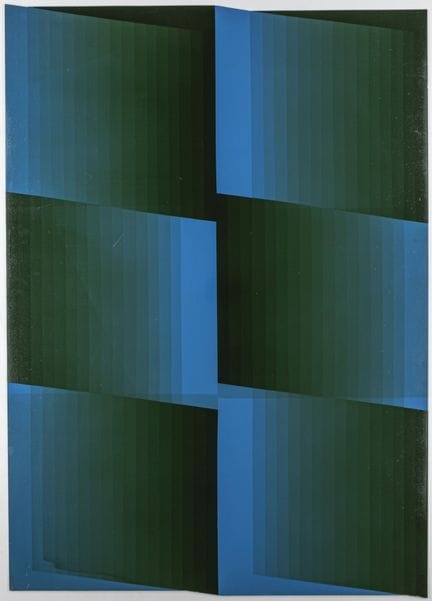 Albrecht, Joachim. Ohne Titel. (Segel grün-grau). 