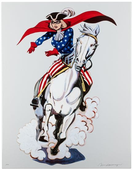 Ramos, Mel. Miss America. Sculpture murale. Offset