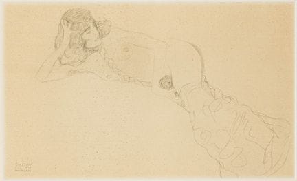Klimt, Gustav. Colección de 4 desnudos eróticos de