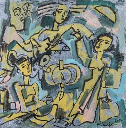 Pham, Luc. Senza titolo. (Scena figurativa). Guazz