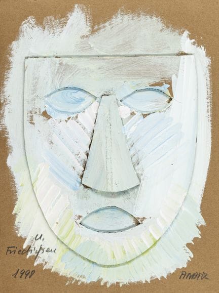 Fluxus - 阿纳托尔（即：阿纳托尔·赫茨菲尔德）。U.弗里德里希森。水粉画，绘于多层瓦楞纸板上