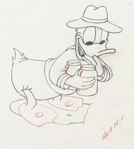 Arte de animación - Walt Disney Studios. El Pato D