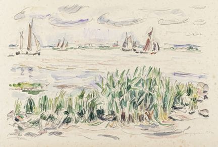 Hauptmann, Ivo. Elbe. Aquarell und Bleistift auf d