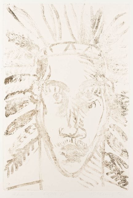 Fetting, Rainer. Indian V. Lithographie en couleur