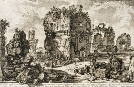 Piranesi, Giovanni Battista. Vier doppelblattgroße