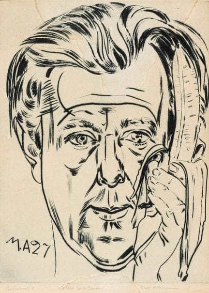 Ackermann, Max. Sammlung von drei Radierungen und 
