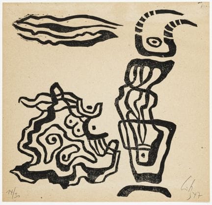 Götz, Karl Otto. Dafnis y Cloe. Xilografía sobre p