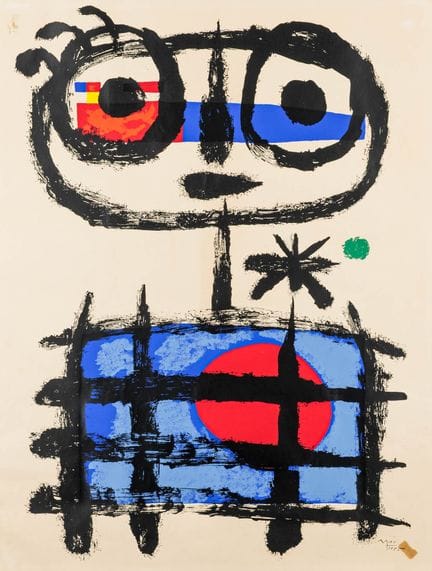 Miró, Joan. Mangeur de soleil. Litografía en color