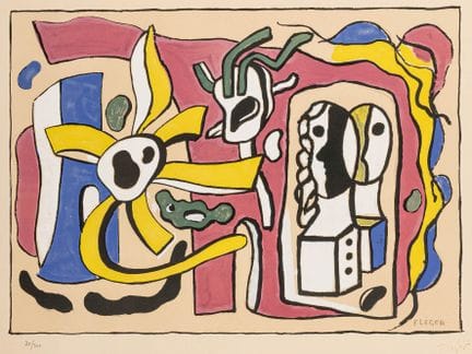 Léger, Fernand. Naturaleza muerta con dos muñecas.