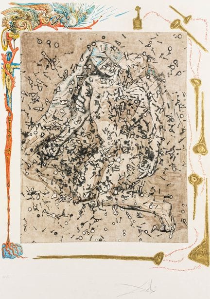 Dali, Salvador. Pietà. Lithographie en couleurs av