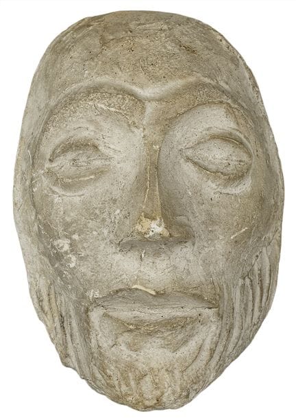 Barlach, Ernst. «Máscara de Cristo V». Molde de ye