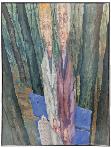 Düerkop, Bert. Ami R. with big daughter. Oil on ca