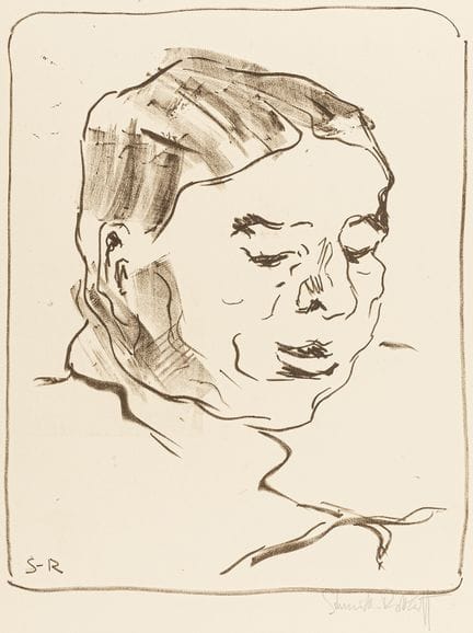 Schmidt-Rottluff, Karl. Sans titre. (Portrait). Li
