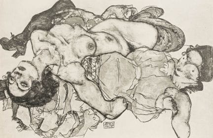Schiele, Egon. Pareja de enamorados, 1915. De la c