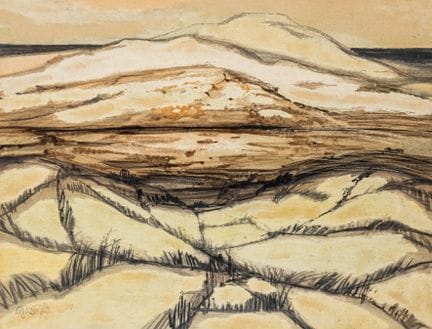 Eglau, Otto. Untitled. (Sylt Dunes). Mixed media o