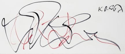 Götz, Karl Otto. Sin título. (Rojo y negro). Dibuj