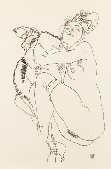 Schiele, Egon. Colección de siete láminas fotográb