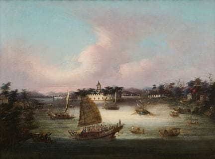 CHINESISCHE MALEREI, BLICK AUF DAS NIEDERLÄNDISCHE