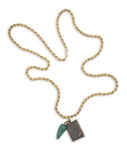 COLLIER ET DEUX PENDENTIFS 
Collier composé d'un a