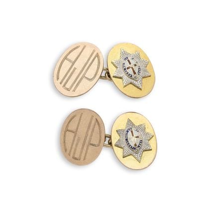 GARRARDS &amp; CO : PAIRE DE BOUTONS DE MANCHETTE 