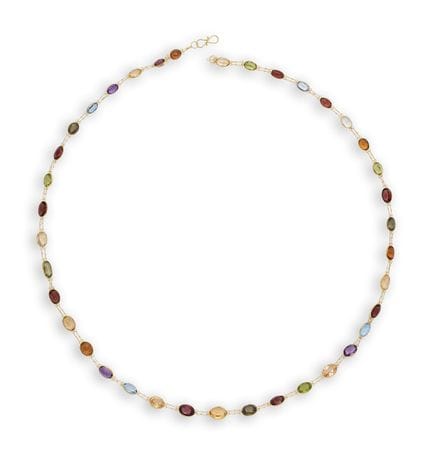COLLIER ORNÉ DE PIERRES PRÉCIEUSES MULTICOLORES 
C