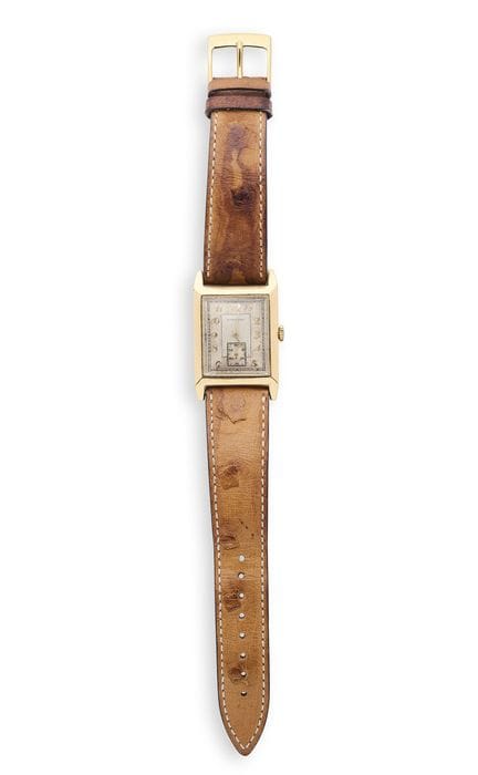 LONGINES : MONTRE-BRACELET EN OR POUR HOMME, VERS 