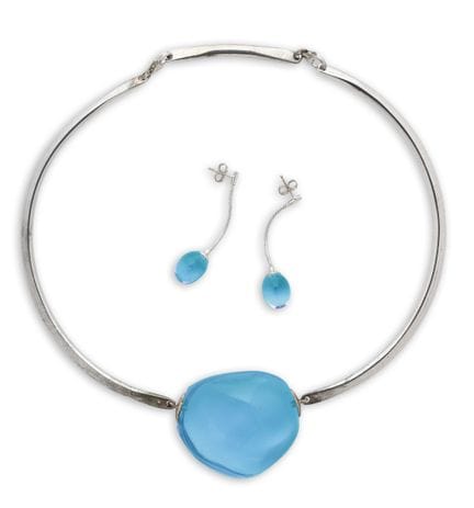 BACCARAT, 'LA COULEUR PARME': SILVER AND GLASS NEC