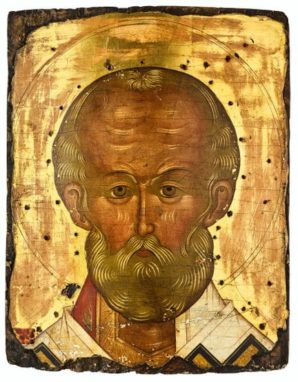Eine russische Ikone des Heiligen Nikolaus, 16. Ja