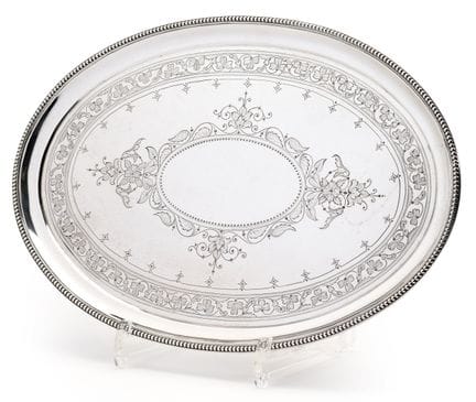 EIN VIKTORIANISCHES SILBERTABLETT, GOLDSMITHS ALLI