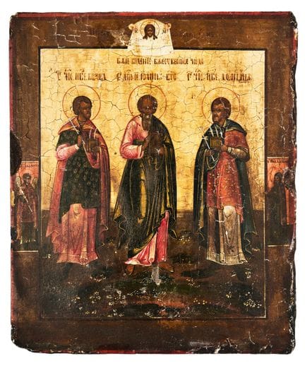 Eine russische Ikone des Heiligen Johannes des The