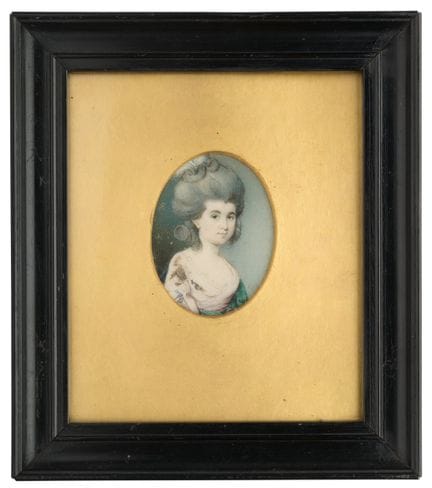 ◉ EINE PORTRAIT-MINIATUR EINER JUNGEN DAME, VON PA