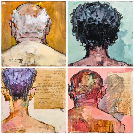 DAWIT ABEBE (ETHIOPIAN B.1978) 
(I)-(IV) BACKGROUN