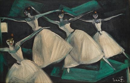 ⊕ SEIF WANLY (EGYPTIAN 1906-1979) 
BALLERINAS

sig