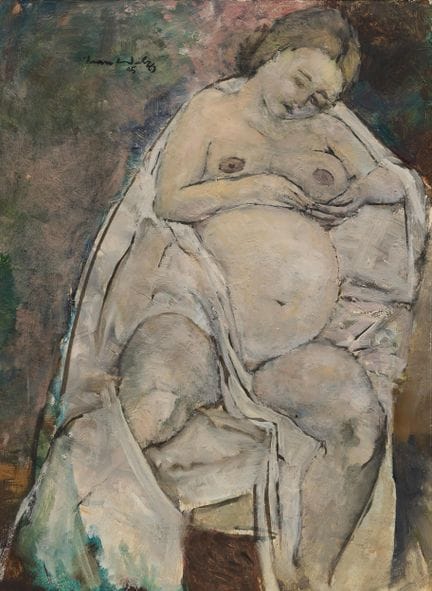 JEAN WELZ (SOUTH AFRICAN 1900-1975) 
PREGNANT NUDE