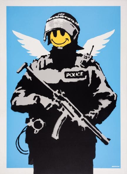 Banksy (b.1974)
Flying Copper

Screenprint in colo