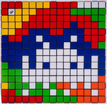 Invader (b.1969)
NVDR1-2. Rubik Camouflage, from R